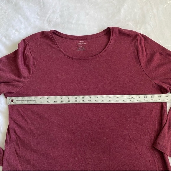 CJ Banks | Layer Your Look Pullover Sweater | Maroon | Size: 1X - Picture 6 of 7